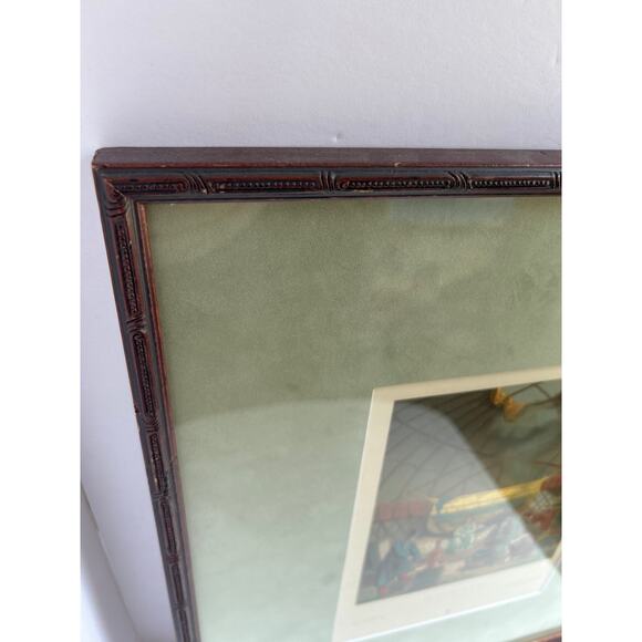 Antique Deyrolle Chromolithograph Prints Russie and Europe Moyen Âge Framed - Picture 3 of 8